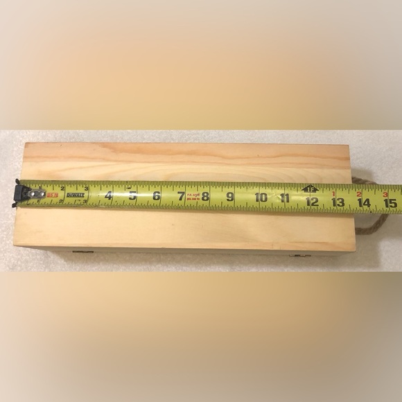 Laura Ashley Wine Pine Wood Storage Box with Copper 4 pc. Tool Accessories New - Picture 15 of 16